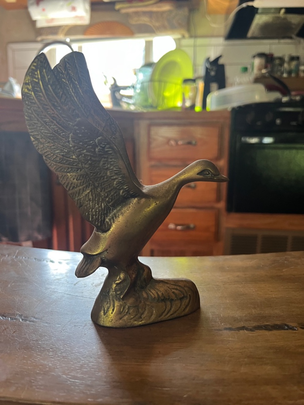 Vintage Brass Duck Sculpture - Decorative Home Art - Picture 3 of 7